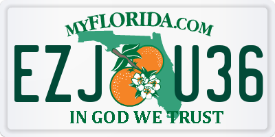 FL license plate EZJU36