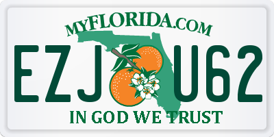 FL license plate EZJU62