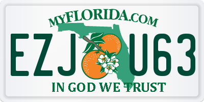 FL license plate EZJU63