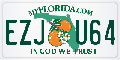 FL license plate EZJU64