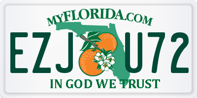 FL license plate EZJU72