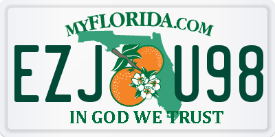 FL license plate EZJU98