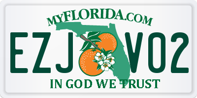 FL license plate EZJV02