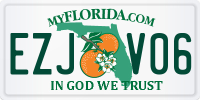 FL license plate EZJV06