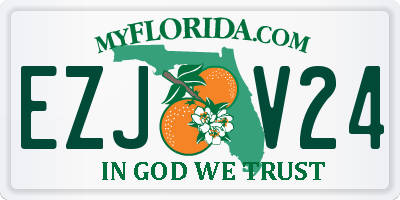 FL license plate EZJV24