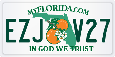 FL license plate EZJV27