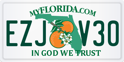 FL license plate EZJV30