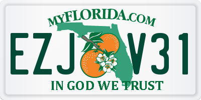 FL license plate EZJV31