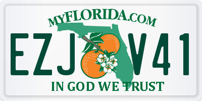 FL license plate EZJV41