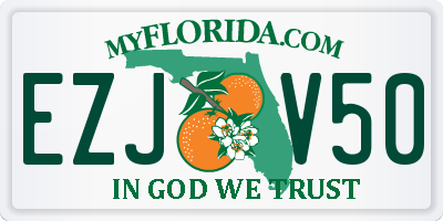 FL license plate EZJV50