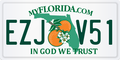 FL license plate EZJV51