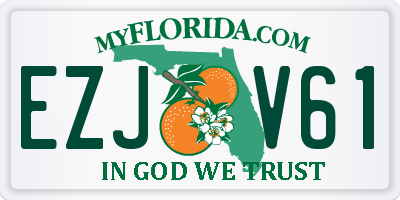 FL license plate EZJV61