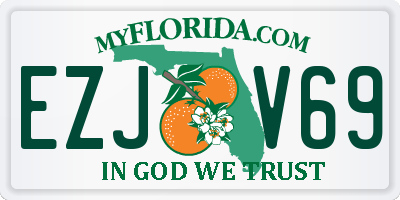 FL license plate EZJV69