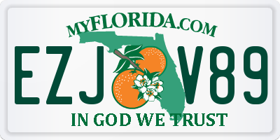 FL license plate EZJV89