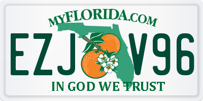 FL license plate EZJV96