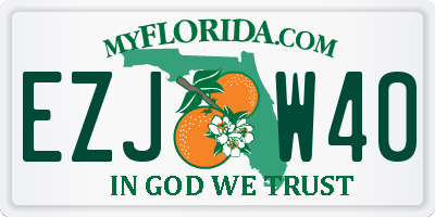 FL license plate EZJW40