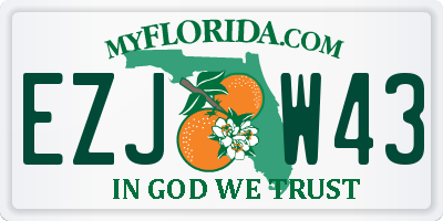 FL license plate EZJW43