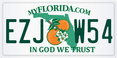 FL license plate EZJW54