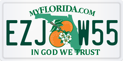 FL license plate EZJW55
