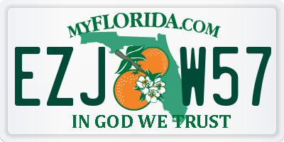 FL license plate EZJW57