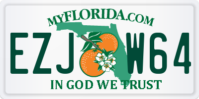 FL license plate EZJW64