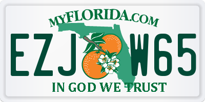 FL license plate EZJW65