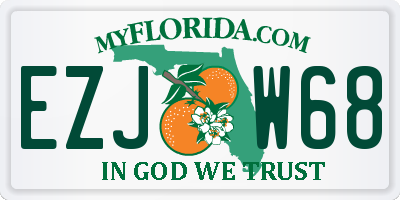 FL license plate EZJW68