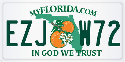 FL license plate EZJW72