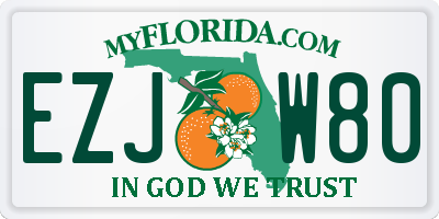 FL license plate EZJW80