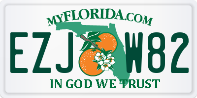 FL license plate EZJW82