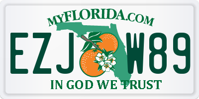 FL license plate EZJW89