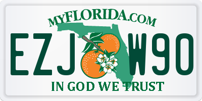 FL license plate EZJW90