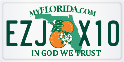 FL license plate EZJX10