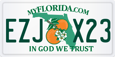 FL license plate EZJX23