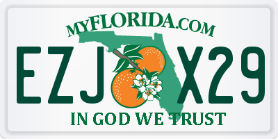 FL license plate EZJX29