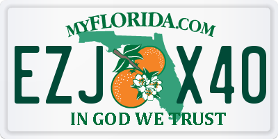 FL license plate EZJX40
