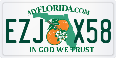 FL license plate EZJX58