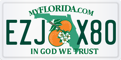 FL license plate EZJX80