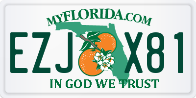 FL license plate EZJX81