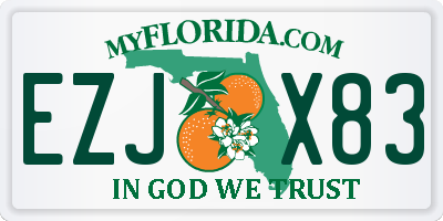 FL license plate EZJX83