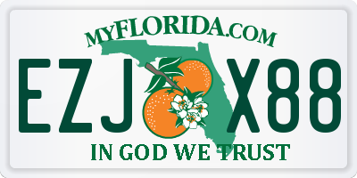 FL license plate EZJX88