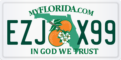 FL license plate EZJX99