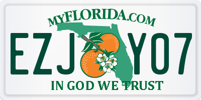 FL license plate EZJY07