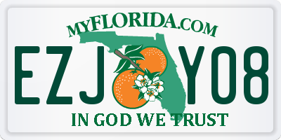 FL license plate EZJY08