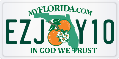 FL license plate EZJY10