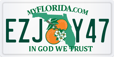 FL license plate EZJY47