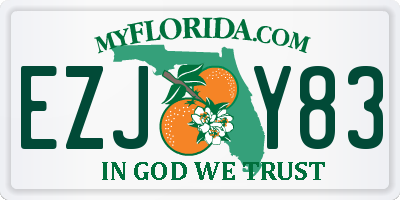 FL license plate EZJY83