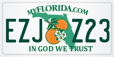 FL license plate EZJZ23