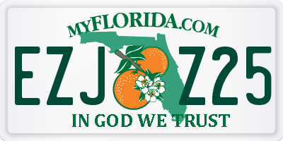 FL license plate EZJZ25