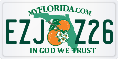 FL license plate EZJZ26